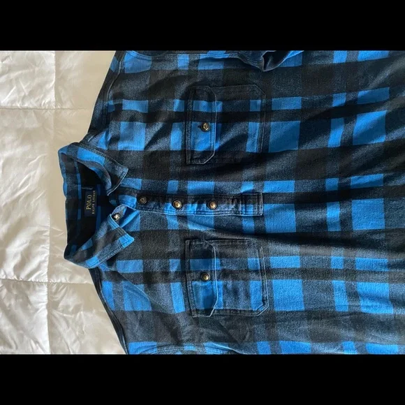 Ralph Lauren long sleeve flannel plaid shirt - Picture 4 of 5